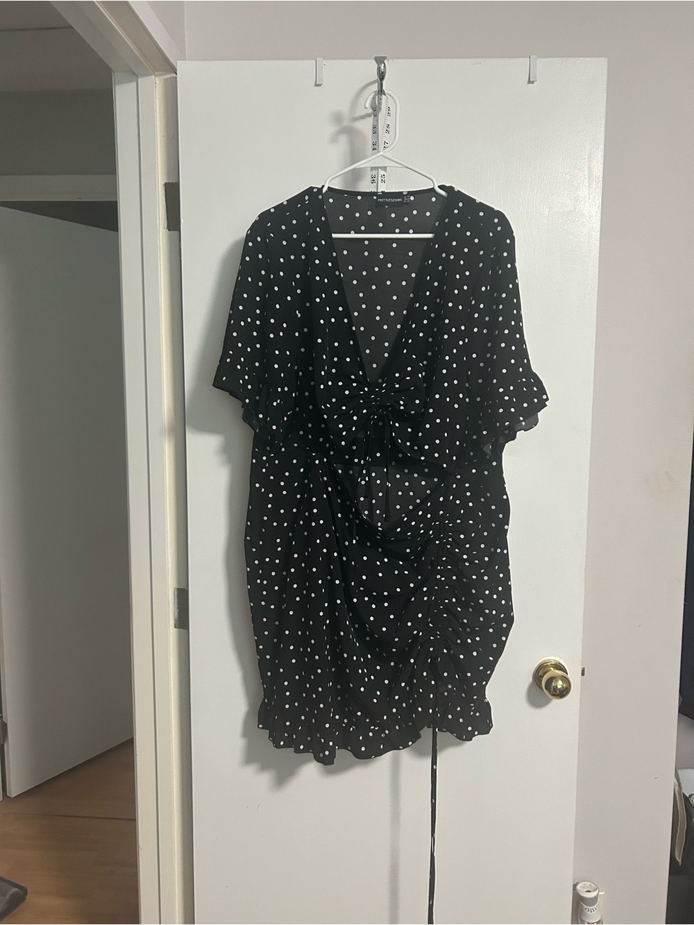 PrettyLittleThing Black and White Polka Dot Dress